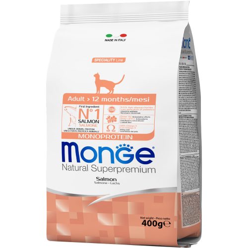 Monge Speciality Line Adult Monoprotein Száraz Macskatáp (Lazac) - 0,4 kg