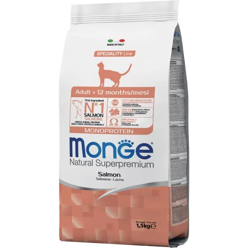 Monge Speciality Line Adult Monoprotein Száraz Macskatáp (Lazac) - 1,5 kg