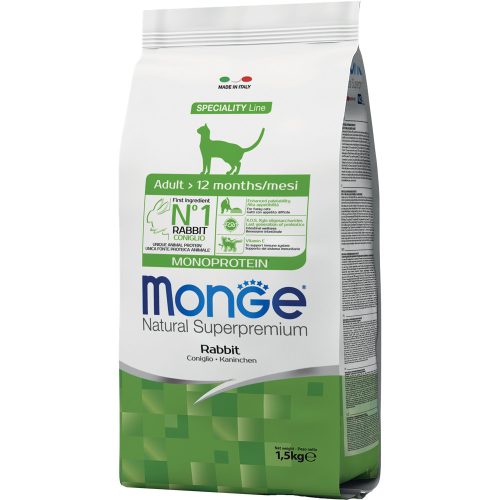 Monge Speciality Line Adult Monoprotein Száraz Macskatáp (Nyúl) - 1,5 kg