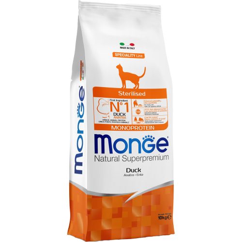 Monge Speciality Line Sterilised Monoprotein Száraz Macskatáp (Kacsa) - 10 kg