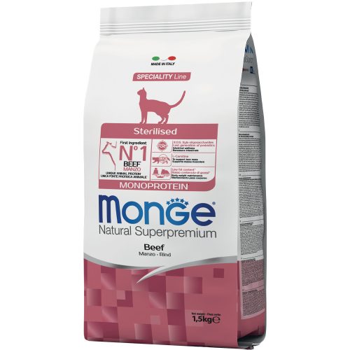 Monge Speciality Line Sterilised Monoprotein Száraz Macskatáp (Marha) - 1,5 kg