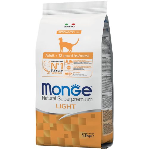 Monge Speciality Line Adult Light Száraz Macskatáp (Pulyka) - 1,5 kg