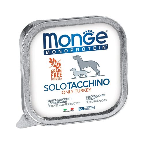 Monge Monoprotein Pate Alutálcás Kutyaeledel (100% Pulyka) - 150 g