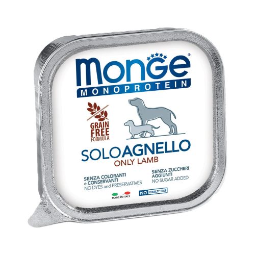 Monge Monoprotein Pate Alutálcás Kutyaeledel (100% Bárány) - 150 g