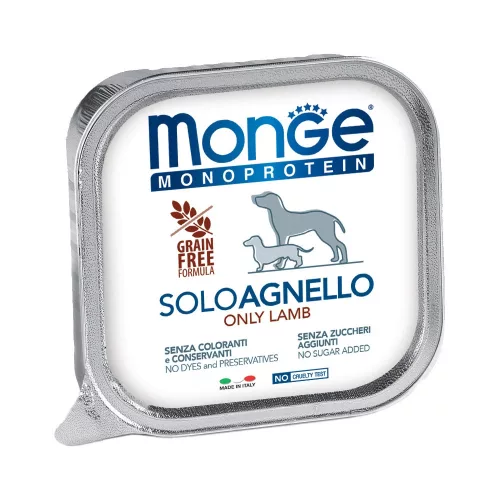 Monge Monoprotein Pate Alutálcás Kutyaeledel (100% Bárány) - 150 g