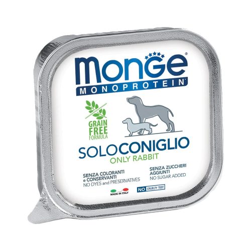 Monge Monoprotein Pate Alutálcás Kutyaeledel (100% Nyúl) - 150 g