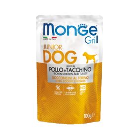   Monge Grill Puppy & Junior Alutasakos Kutyaeledel (Csirke és Pulyka) - 100 g