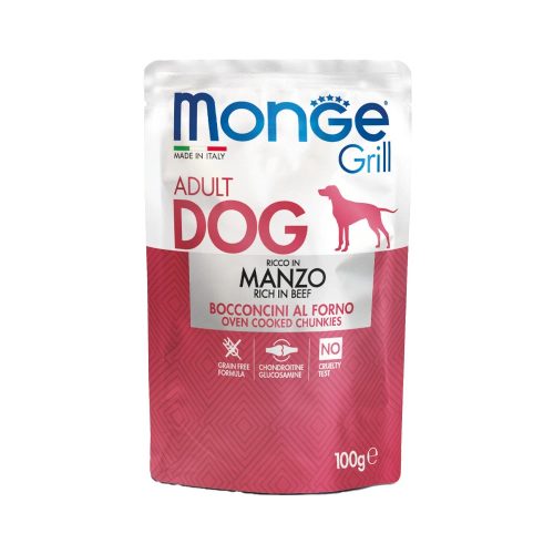 Monge Grill Adult Alutasakos Kutyaeledel (Marha) - 100 g