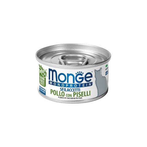 Monge Monoprotein Flakes Macskaeledel (Csirke és Borsó) - 80 g