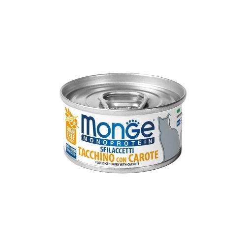 Monge Monoprotein Flakes Macskaeledel (Pulyka és Sárgarépa) - 80 g