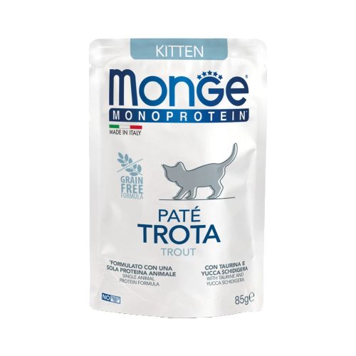 Monge Monoprotein Pate Kitten Macskaeledel (Pisztráng) - 85 g