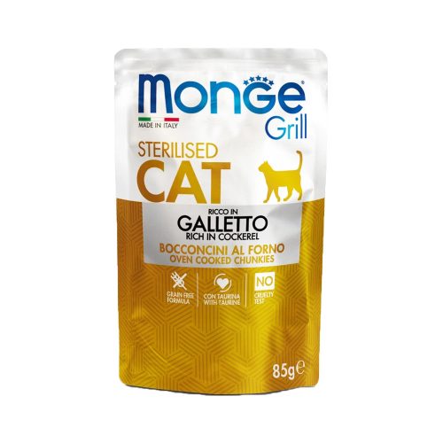 Monge Grill Sterilised Alutasakos Macskaeledel (Kakas) - 85 g