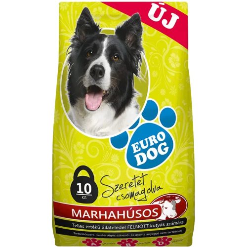 Euro Dog Száraz Kutyatáp (Marha) - 10 kg 