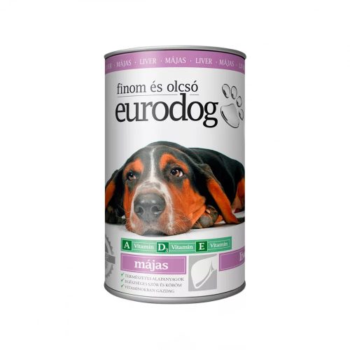 Euro Dog Konzerves Kutyaeledel (Máj) - 1240 g