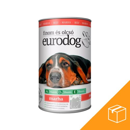 Euro Dog Konzerves Kutyaeledel (Marha) - 12x1240 g