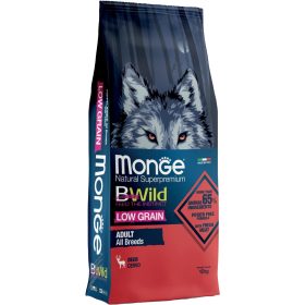   Monge BWild Adult Alacsony Gabonatartalmú Száraz Kutyatáp (Szarvas) - 12 kg