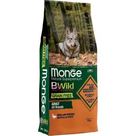   Monge BWild Adult Gabonamentes Száraz Kutyatáp (Kacsa és Burgonya) - 12 kg