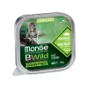 Monge BWild Sterilised Gabonamentes Alutálcás Macskaeledel (Vaddisznó és Zöldségek) - 100 g