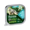 Monge BWild Adult Gabonamentes Alutálcás Macskaeledel (Tőkehal és Zöldségek) - 100 g