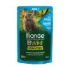 Monge BWild Adult Gabonamentes Alutasakos Macskaeledel (Szardella és Zöldségek) - 85 g