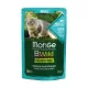 Monge BWild Adult Gabonamentes Alutasakos Macskaeledel (Tőkehal, Garnéla és Zöldségek) - 85 g