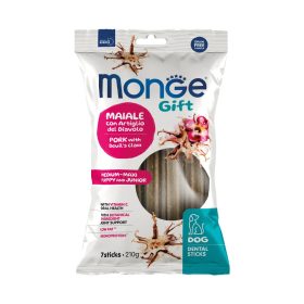   Monge GIFT Medium-Maxi Puppy & Junior Dental Sticks Fogápoló Monoprotein Jutalomfalat Kutyáknak (Sertés és Ördögkarom) - 210 g