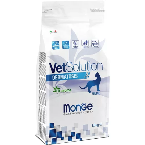 Monge VetSolution Száraz Gyógytáp Macskáknak (Bőr- és szőrproblémákra) - 1,5 kg
