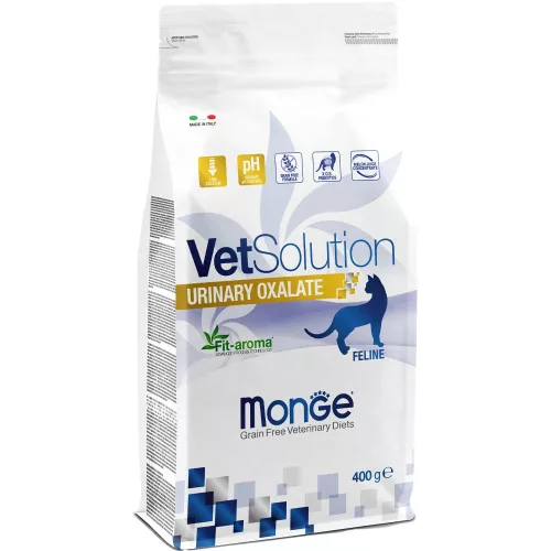 Monge VetSolution Száraz Gyógytáp Macskáknak (Húgyúti kristályokra - Oxalát) - 0,4 kg
