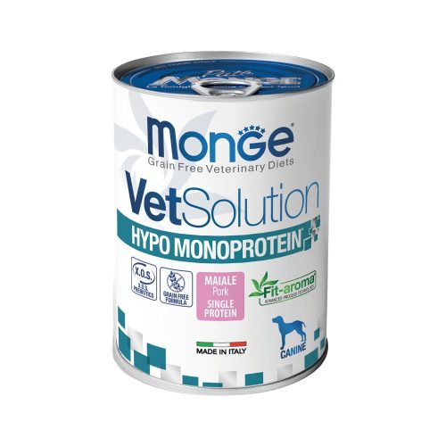Monge VetSolution Gyógytáp (Ételérzékenységre Monoprotein) Konzerv Kutyáknak (Sertés) - 400 g