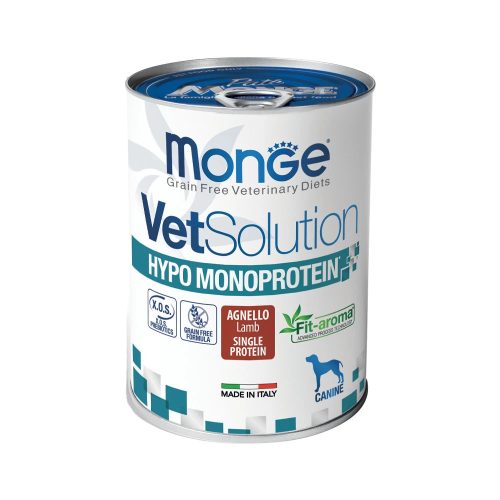 Monge VetSolution Gyógytáp (Ételérzékenységre Monoprotein) Konzerv Kutyáknak (Bárány) - 400 g