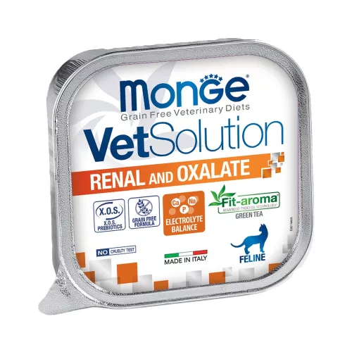 Monge VetSolution Gyógytáp (Vese és Oxalát problémákra) Alutasakos Macskaeledel - 100 g