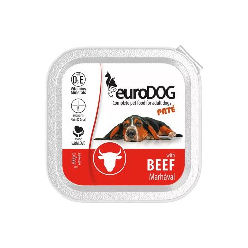 Euro Dog Paté Alutálcás Kutyaeledel (Marha) - 300 g