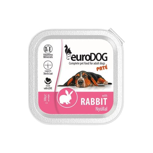 Euro Dog Paté Alutálcás Kutyaeledel (Nyúl) - 300 g