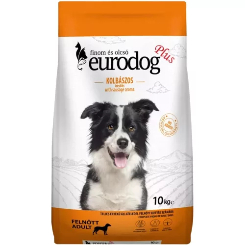 Euro Dog Plus Száraz Kutyatáp (Kolbászos) - 10 kg