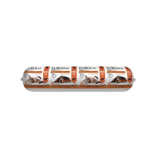 Euro Dog/Cat Plus Szalámi (Borjú) - 1 kg