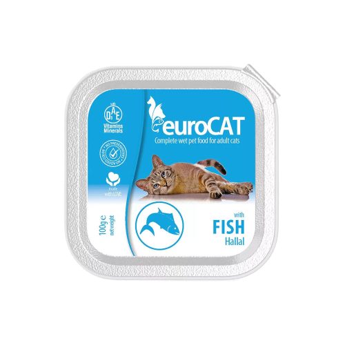 Euro Cat Alutálcás Macskaeledel (Hal) - 100 g