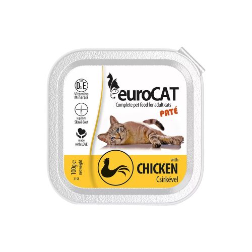 Euro Cat Paté Alutálcás Macskaeledel (Csirke) - 100 g