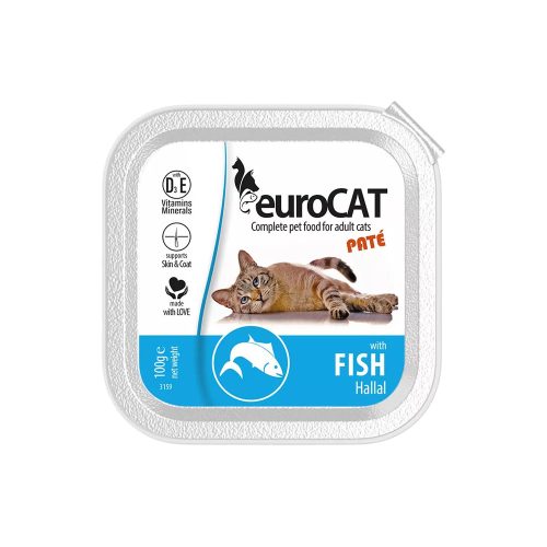 Euro Cat Paté Alutálcás Macskaeledel (Hal) - 100 g