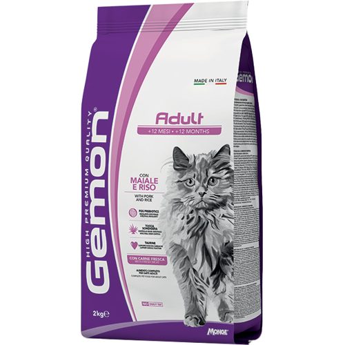 Gemon Adult Száraz Macskatáp (Sertés és Rizs) - 2 kg