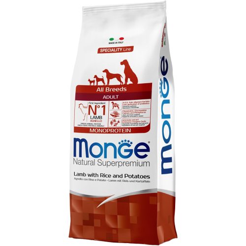 Monge Breeders Speciality Line Adult Monoprotein Száraz Kutyatáp (Bárány, Rizs és Burgonya) - 15 kg