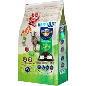  Happy&Fit Superior Gabonamentes Hipoallergén Száraz Kutyatáp (Friss Bárány, Édesburgonya és Gyógynövények) - 10 kg