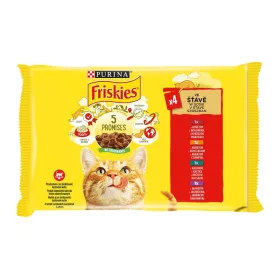   Friskies Nedves Macskaeledel Szószban (Csirke, Marha, Bárány, Kacsa) - 4x85 g
