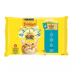   Friskies Nedves Macskaeledel Szószban (Lazac, Tonhal, Szardínia, Tőkehal) - 4x85 g
