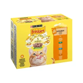   Friskies Nedves Macskaeledel Szószban (Csirke, Kacsa, Lazac, Pulyka) - 12x85 g