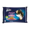 Felix Fantastic Junior Nedves Macskaeledel Aszpikban (Csirke és Lazac) - 4x85 g