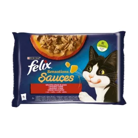   Felix Sensations Sauces Házias Válogatás Nedves Macskaeledel Szószban - 4x85 g