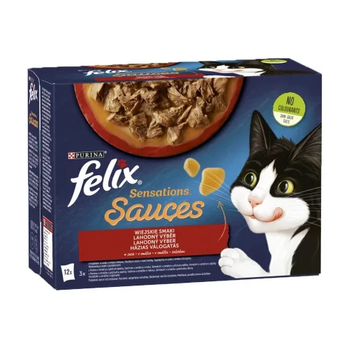 Felix Sensations Sauces Házias Válogatás Nedves Macskaeledel Szószban - 12x85 g