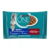 Purina One Senior Nedves Macskaeledel (Marha és Sárgarépa) - 4x85 g
