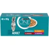 Purina One Adult Nedves Macskaeledel Szószban (Csirke, Marha, Bárány, és Tengeri hal) - 40x85 g