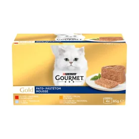  Gourmet Gold Nedves Macskaeledel Pástétom (Marha, Máj, Tonhal, Pulyka) - 4x85 g